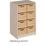 Schränke mit 8 mittleren Massivholzkästen mit SF 